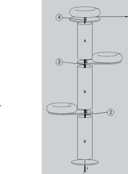 Ersatzsäule für Kerbl Dolomit Tower 60 cm - Teil B - Ersatzstamm, Sisalstamm
